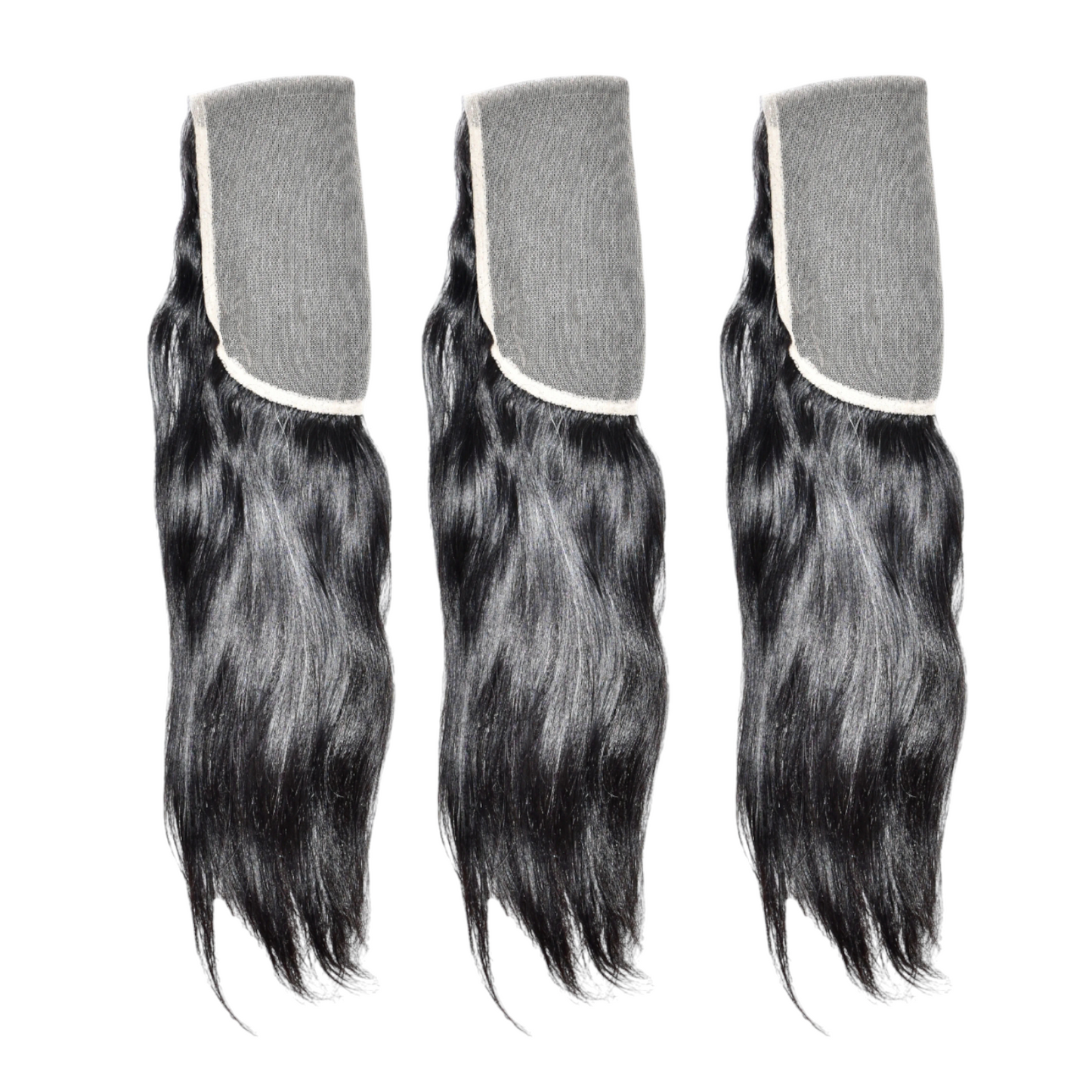 22" Inch 1 Piece 7*7 Lace Closure / 100% Raw Unprocessed Natural Indian Human Hair
