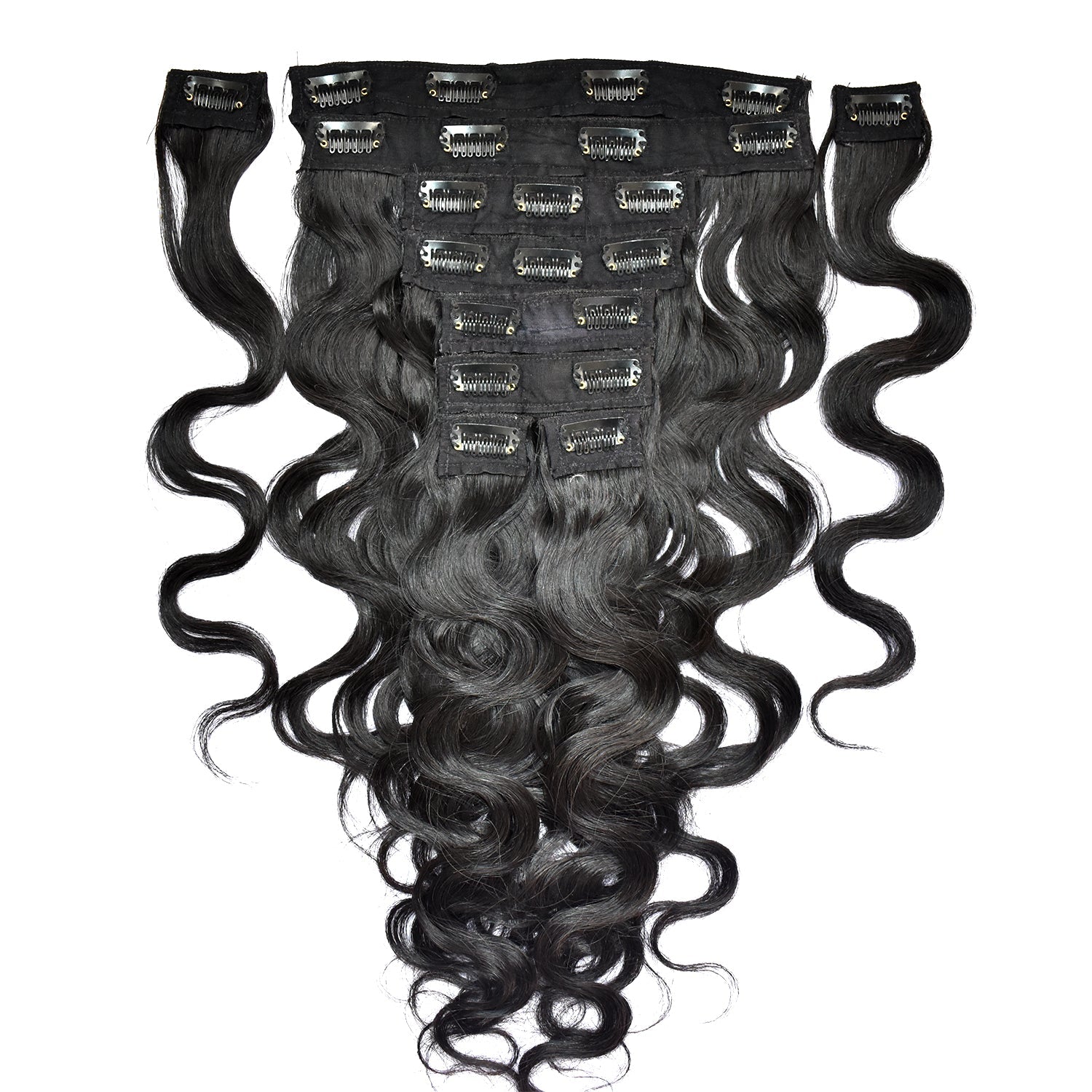 Clip on Extensions / 100% Raw Unprocessed Natural Indian Human Hair