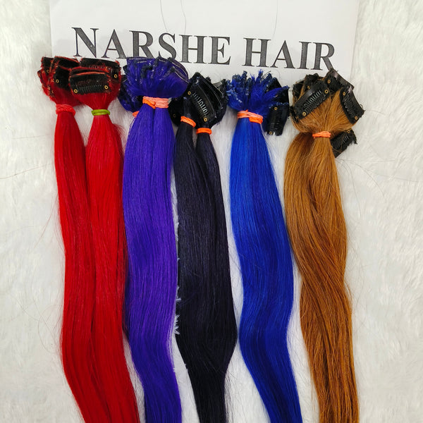 Colored Clip-In Extensions